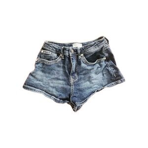 Shyanne Embellished Denim Shorts 27 Blue Jean Rhinestone Short Shorts 2.5 inseam